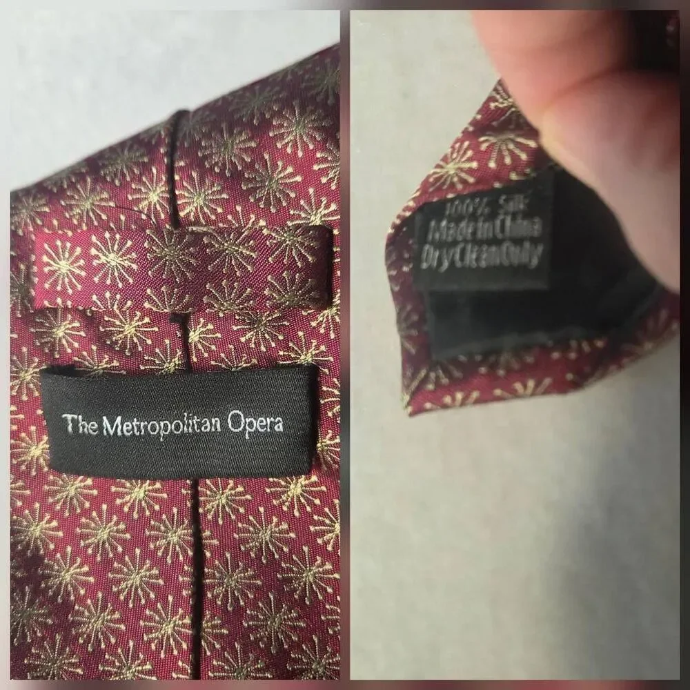 Metropolitan Opera Collectible Starburst Pattern Silk Tie